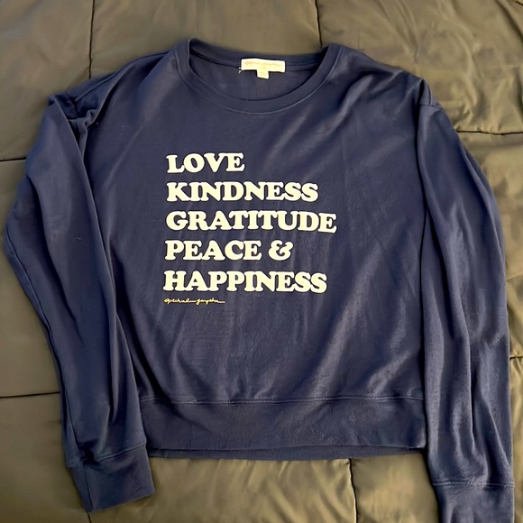 Spiritual Gangster Tops - Spiritual gangster, sweatshirt, size XL, blue, love, kindness, gratitude, peace